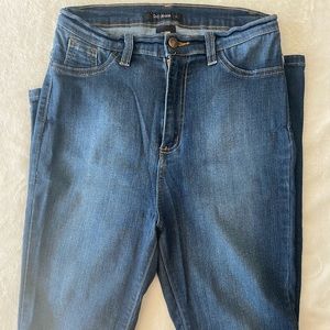 GJG Denim Ultra High Waisted Super Skinny Dark Wash Jeans Size 11